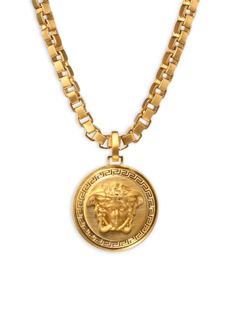 versace mens necklace sale|14k gold versace pendant.